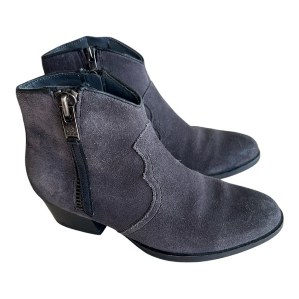 Bussola Alameda Annie Silk Suede Charcoal Grey Ankle Boots Size 37 (US 6.5-7)